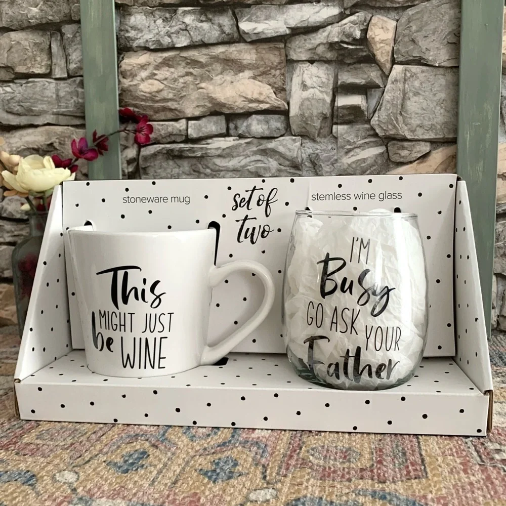 Go Ask Your Father Stemless Wine Glass Tumbler Coffee Mug Gift Home Essentials